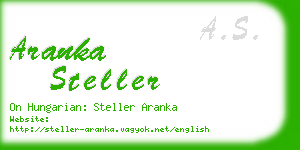 aranka steller business card